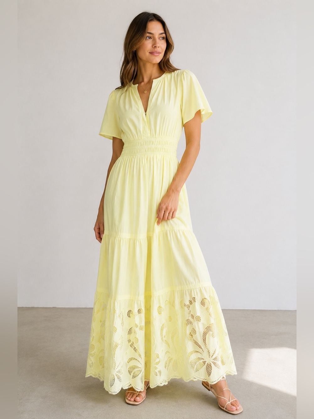 Haute Hippie Somerset Embroidered Maxi Dress XS